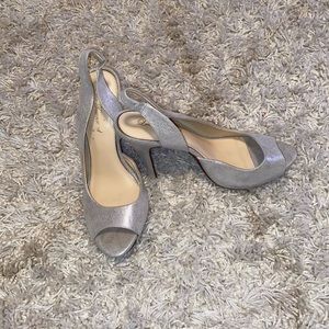 Silver High Heels